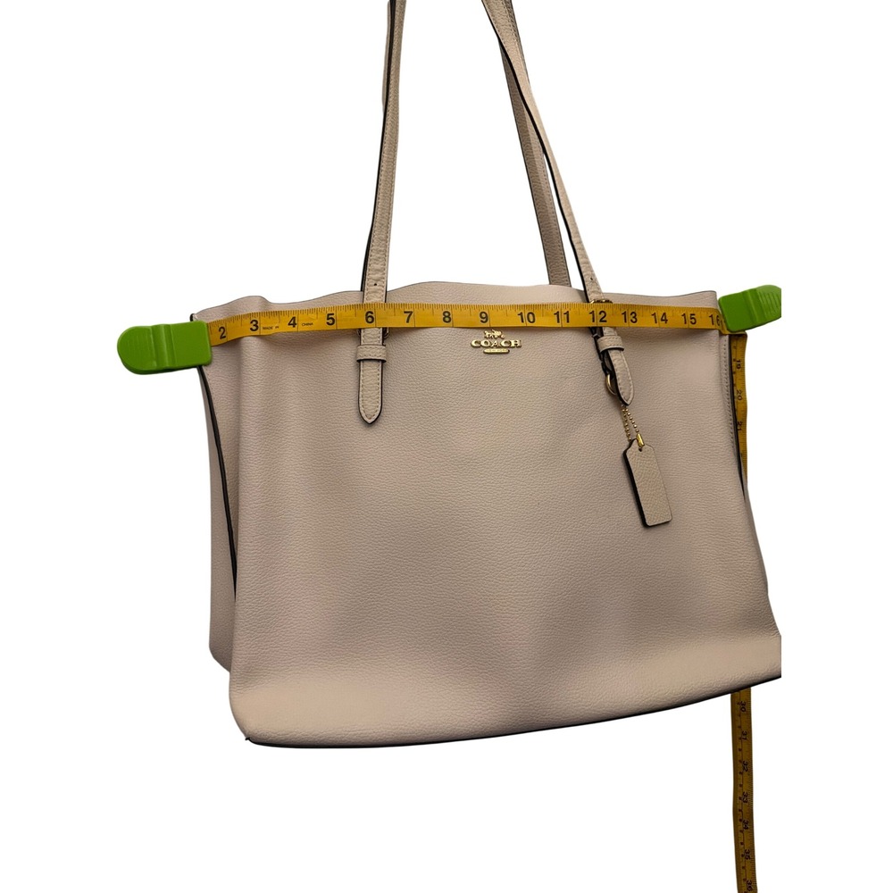 Coach Tote Chalk White Pebbled Leather Shoulder Bag L2273-1671 - Picture 12 of 15